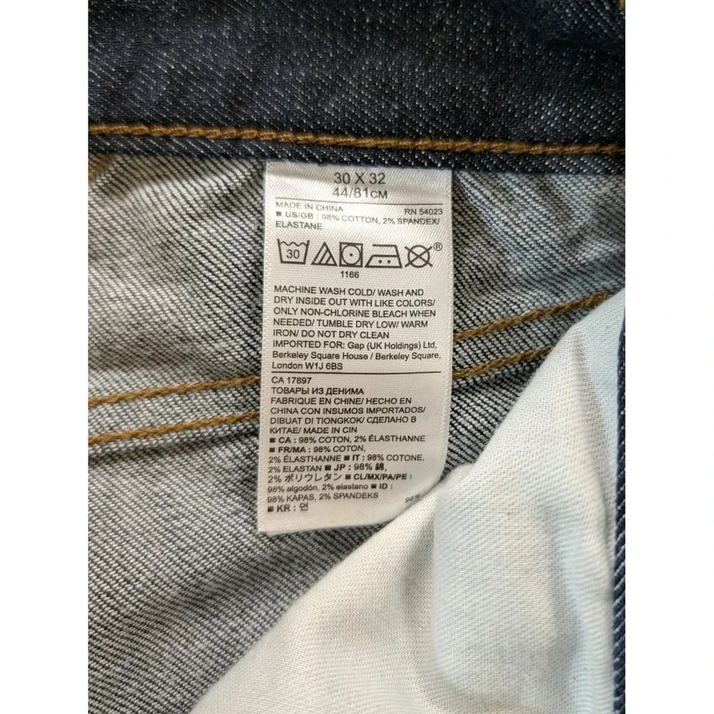 Banana Republic Men Slim Fit Jeans 30(32)x32 Dark Wash Stretch Denim 5-Pocket